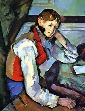 ポール・セザンヌ Painting - 赤いベストの少年 2 ポール・セザンヌ